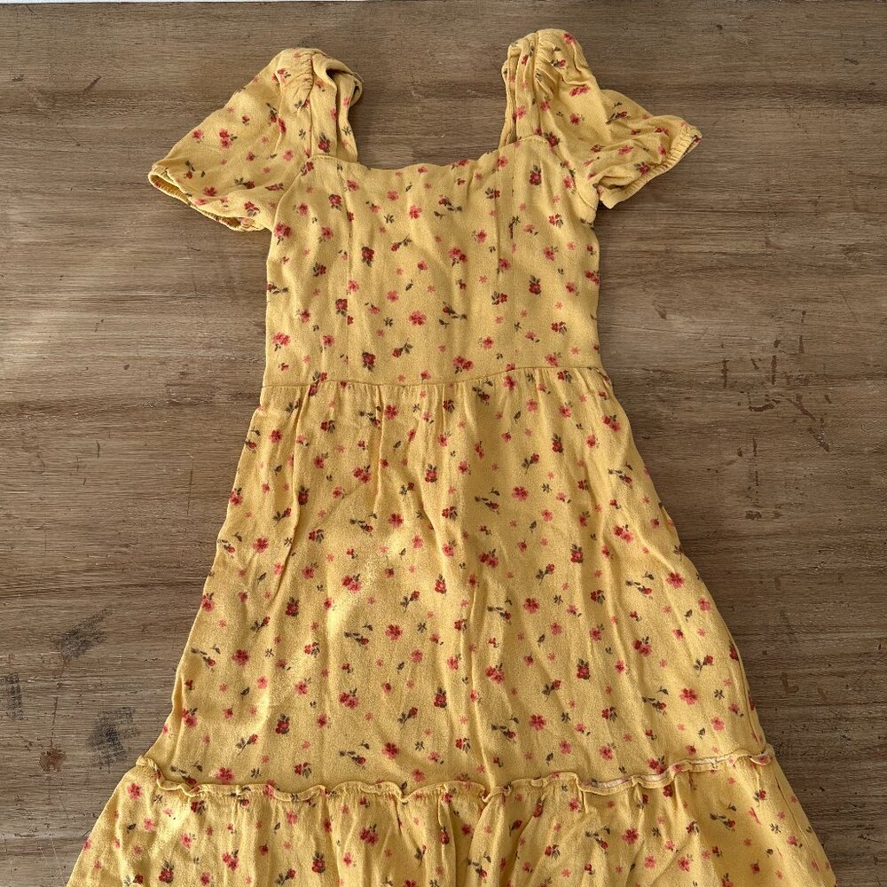 Reformation Girls Yellow Floral Dress 5T